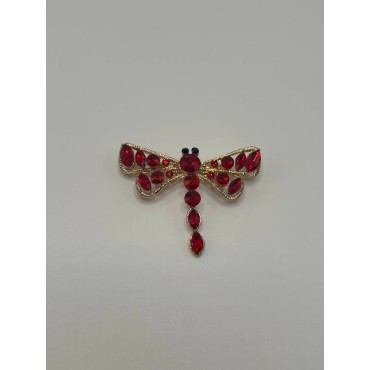 Broche Libélula Rojo