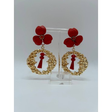 Pendientes Flor Argolla