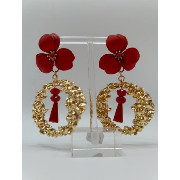 Pendientes Flor Argolla