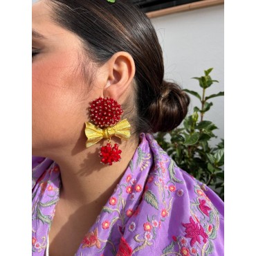 Pendientes Lazo Rojo