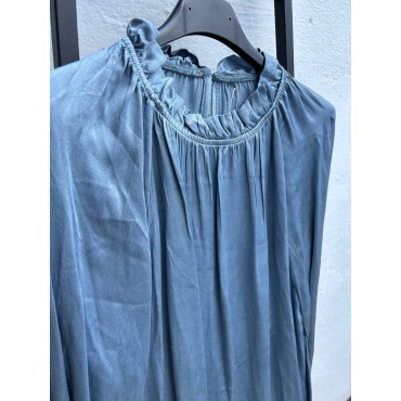 Blusa Satinada Azul