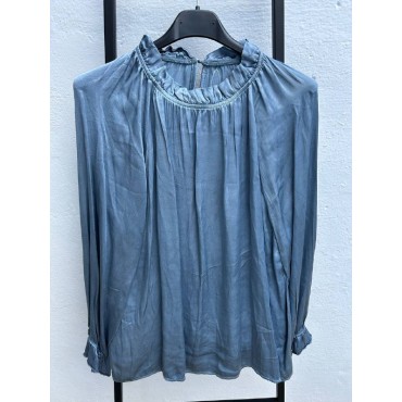 Blusa Satinada Azul