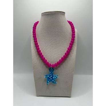 Collar Hawaii Rosa y Azul