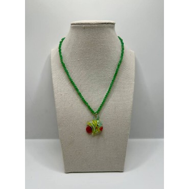 Collar Pez Rayas Verde