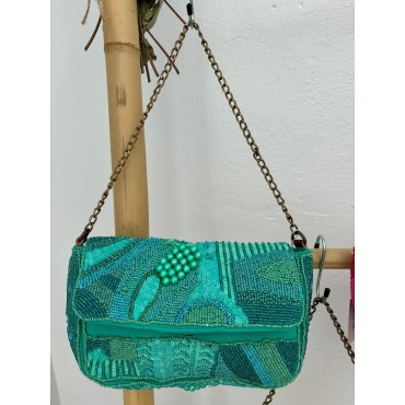 Bolso Abalorios Azul