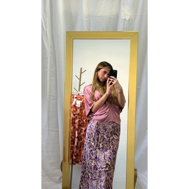 Falda Satinada Estampada