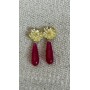 Pendientes Gota Rosa Fucsia