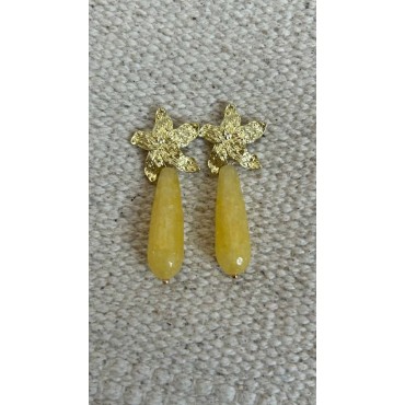 Pendientes Gota Amarillo