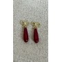 Pendientes Gota Burdeos