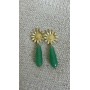 Pendientes Gota Verde