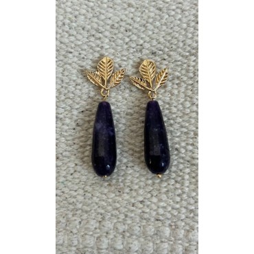 Pendientes Gota Morados