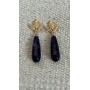 Pendientes Gota Morados