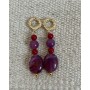 Pendientes Piedras Malva y...
