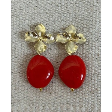 Pendientes Piedra Roja