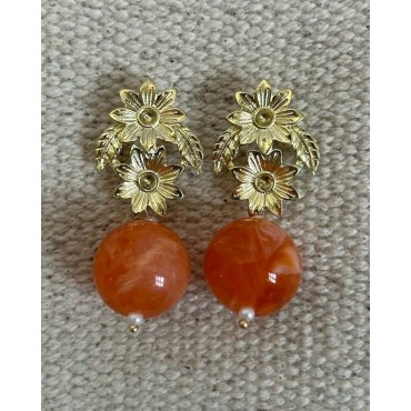 Pendientes Piedra Naranja