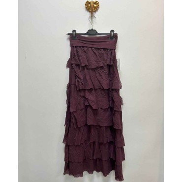 Falda Volantes Morado