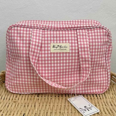 Bolso Neceser Vichy Rosa