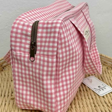 Bolso Neceser Vichy Rosa