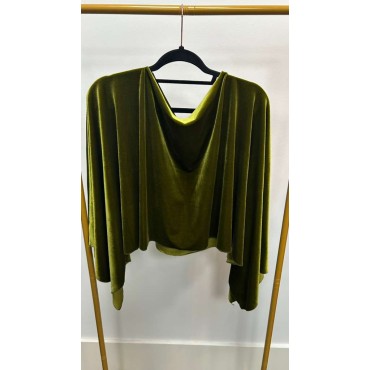 CAPA DE TERCIOPELO VERDE OLIVA