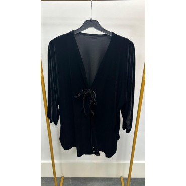 KIMONO CORTO LAZADA NEGRO