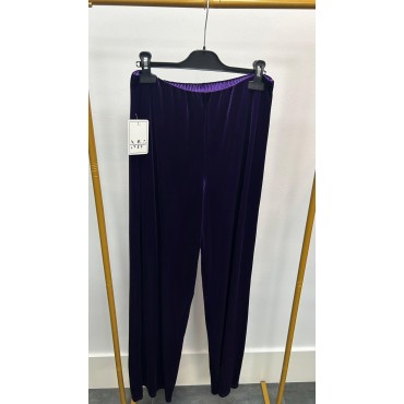 PANTALÓN RECTO TERCIOPELO MORADO