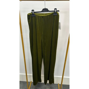 PANTALÓN RECTO TERCIOPELO VERDE OLIVA