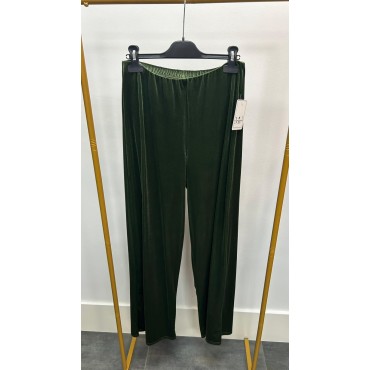 PANTALÓN RECTO TERCIOPELO VERDE SECO