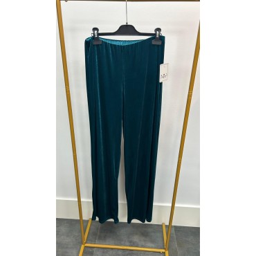 PANTALÓN RECTO TERCIOPELO TURQUESA
