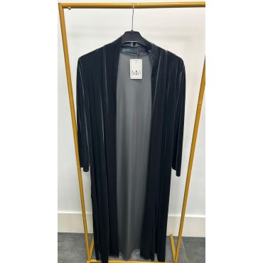KIMONO MIDI TERCIOPELO GRIS