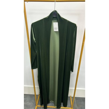 KIMONO MIDI TERCIOPELO VERDE SECO