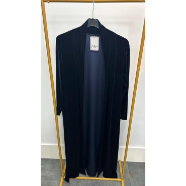 KIMONO MIDI TERCIOPELO AZUL MARINO