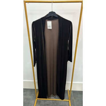 KIMONO MIDI TERCIOPELO MARRÓN