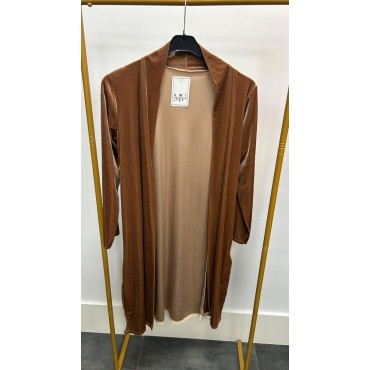 KIMONO CORTO TERCIOPELO CAMEL