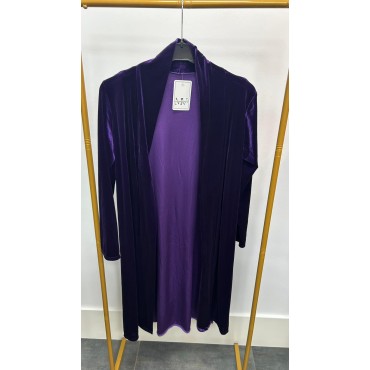 KIMONO CORTO TERCIOPELO MORADO
