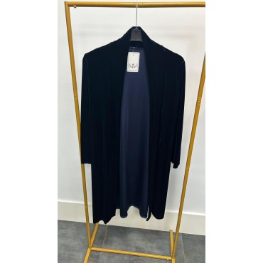 KIMONO CORTO TERCIOPELO AZUL MARINO