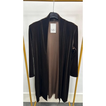 KIMONO CORTO TERCIOPELO MARRÓN