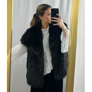 ABRIGO PELO SIN MANGA