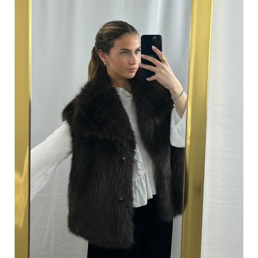 ABRIGO PELO SIN MANGA