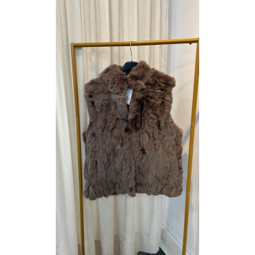 chaleco sin mangas de pelo