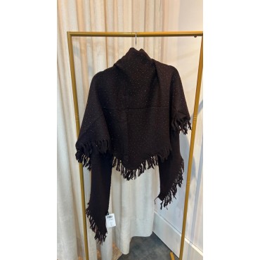 Poncho de punto con brillitos