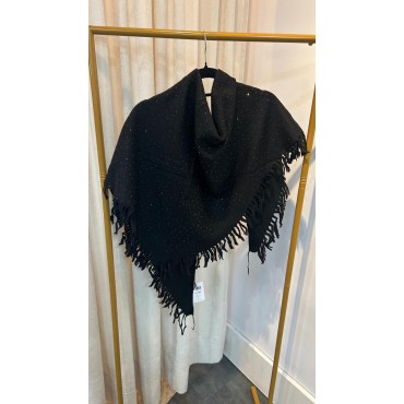 Poncho de punto con brillitos