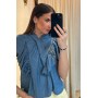 Camisa vaquera volante
